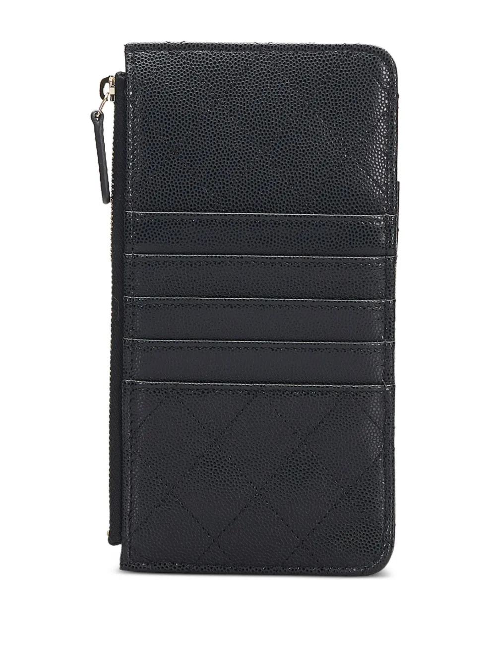 CHANEL Pre-Owned CC diamond-quilted phone and cardholder - Zwart