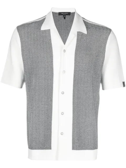 rag & bone herringbone-pattern short-sleeve shirt