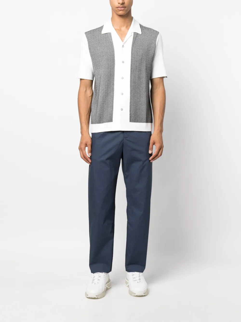 rag & bone Vest met visgraat-patroon - Wit