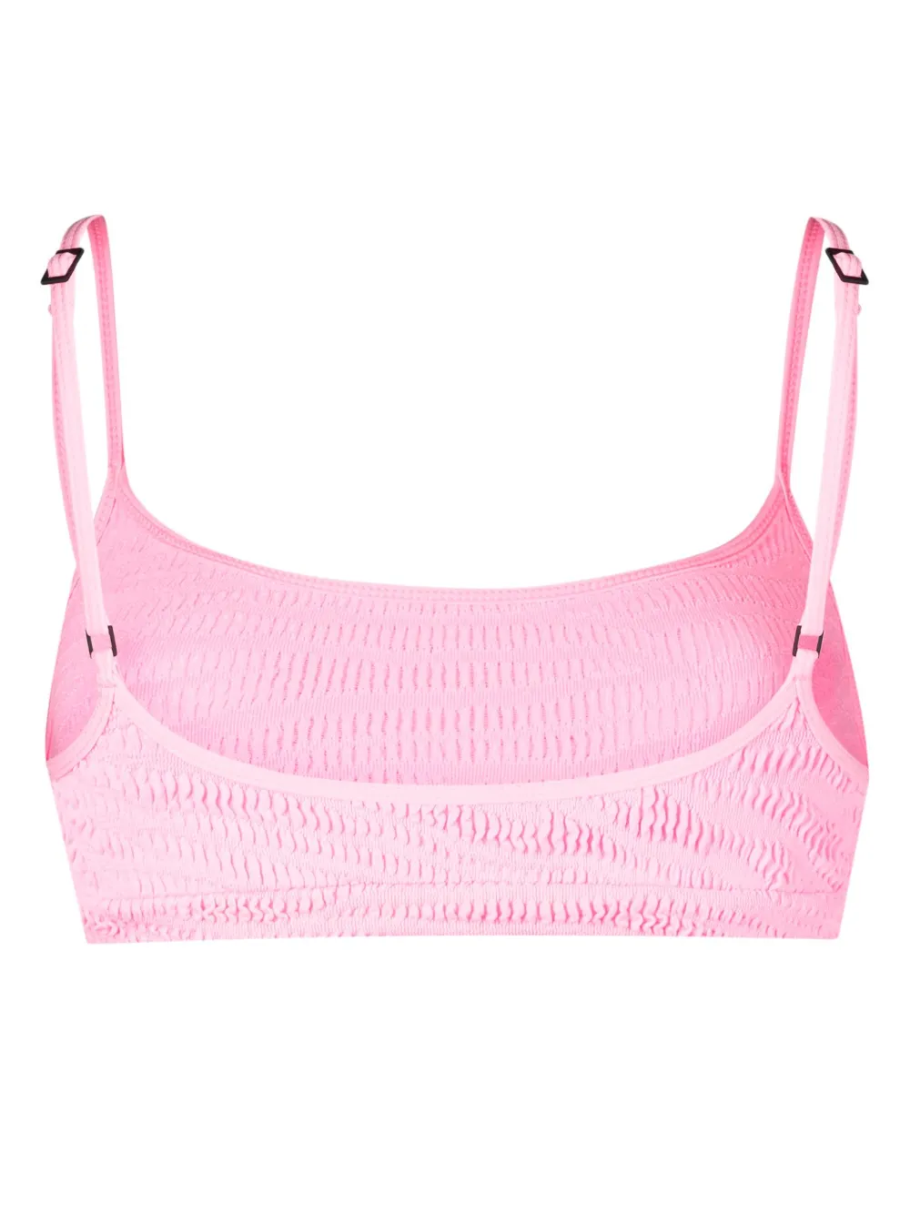 Bond-eye crinkled bandeau bikini top - Roze