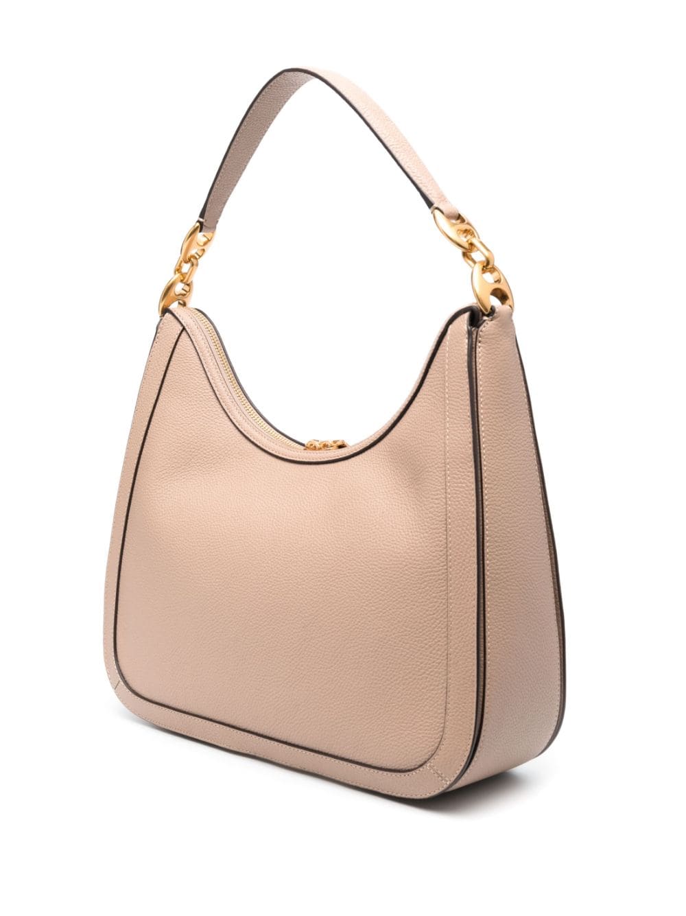 Shop Kate Spade Logo-plaque Leather Tote Bag In Nude