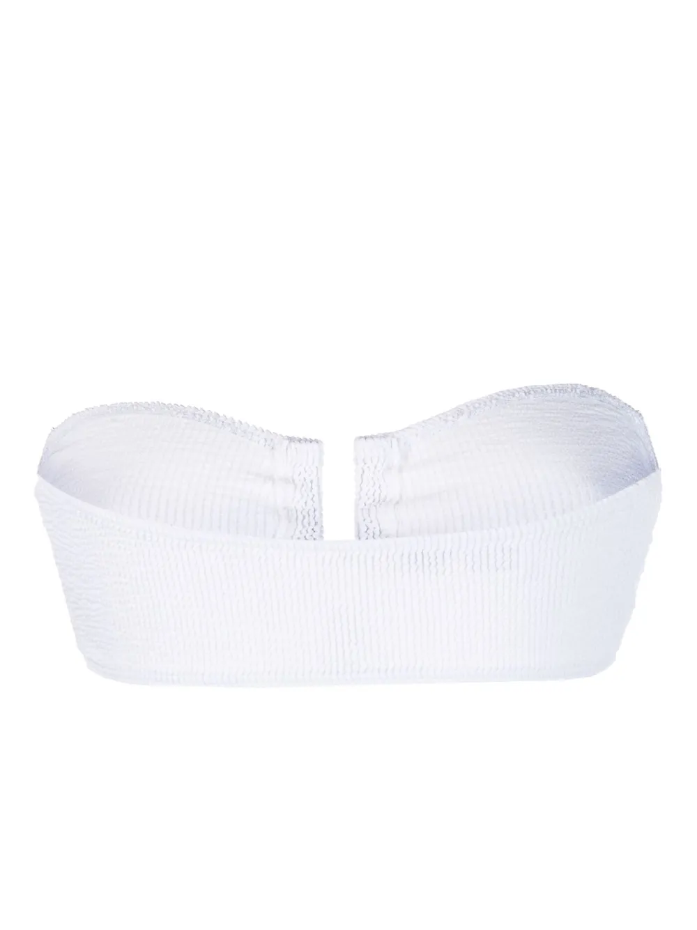 Bond-eye crinkled bandeau bikini top - Wit