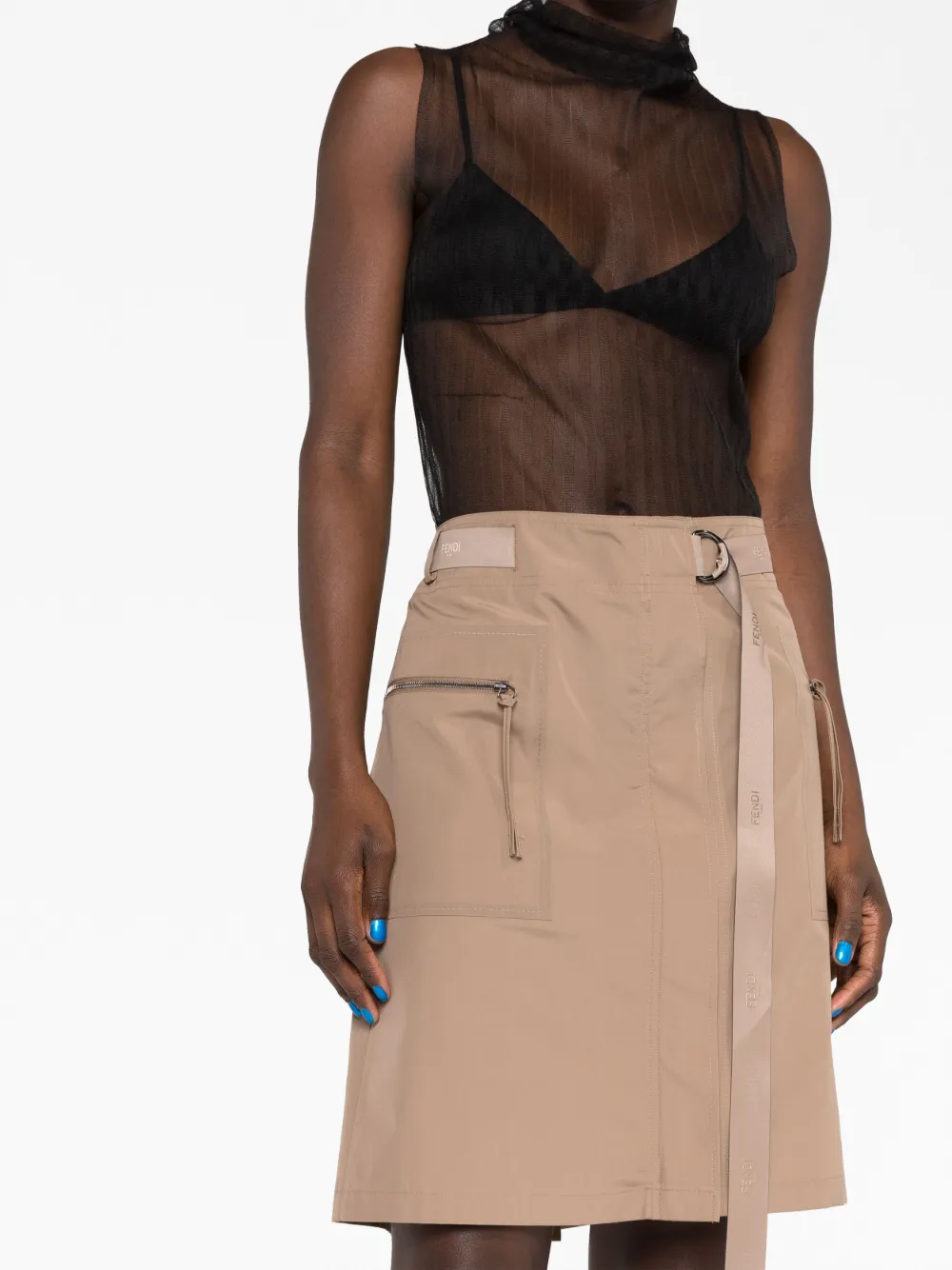 FENDI Katoenen mini-rok Bruin