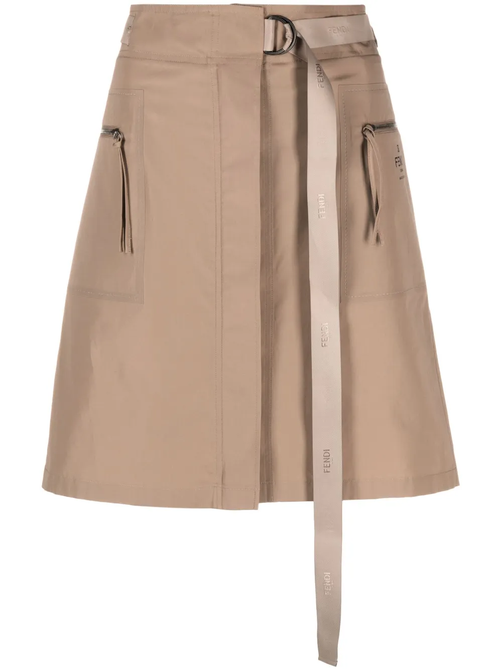FENDI falda corta con cinturón | marrón | Image 1
