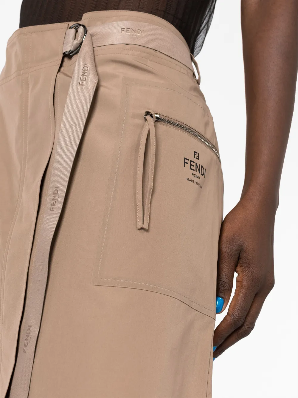 FENDI Katoenen mini-rok Bruin