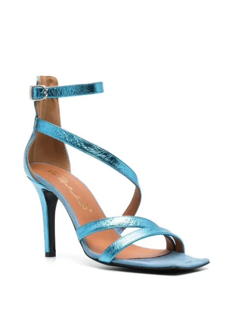 Via Roma 15 100mm open-toe leather sandals 3900VIPER - 1
