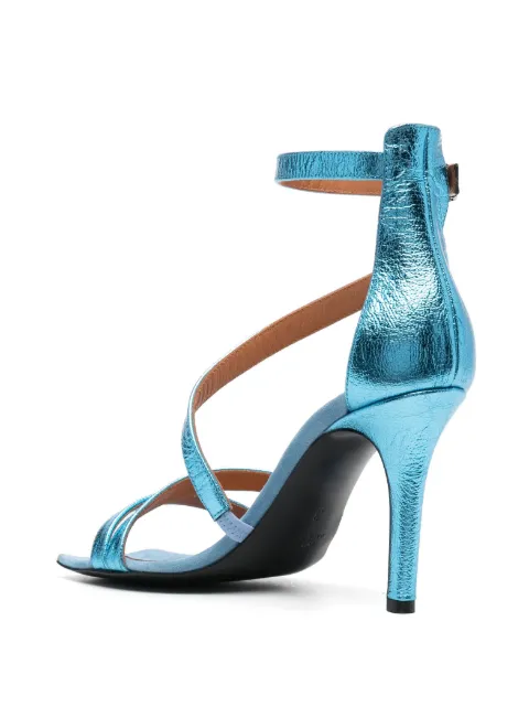 Via Roma 15 100mm open-toe leather sandals 3900VIPER - 2