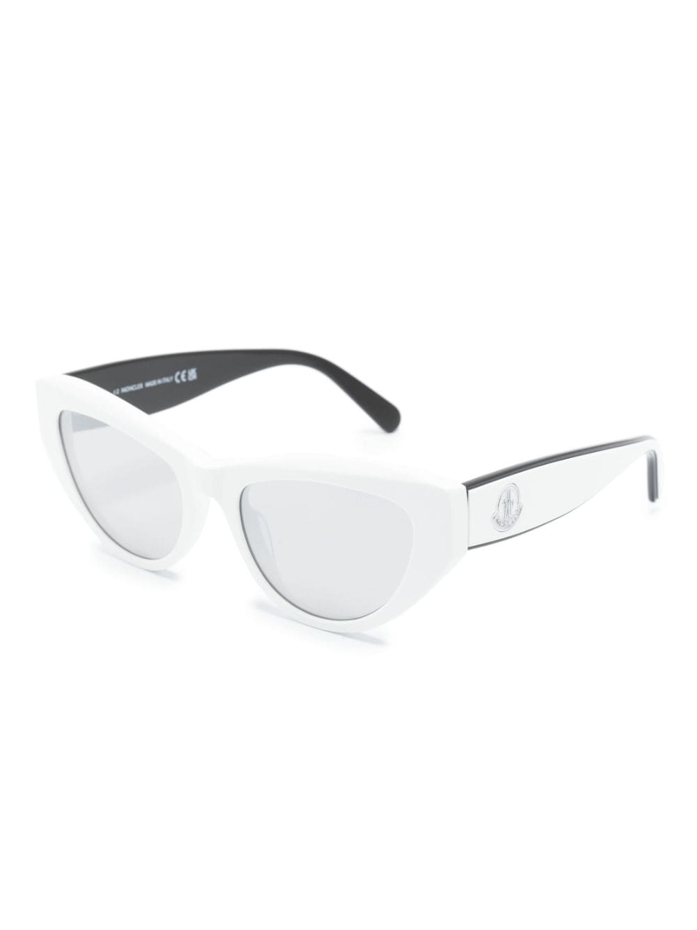 Moncler Eyewear logo-plaque cat-eye-frame sunglasses - Wit