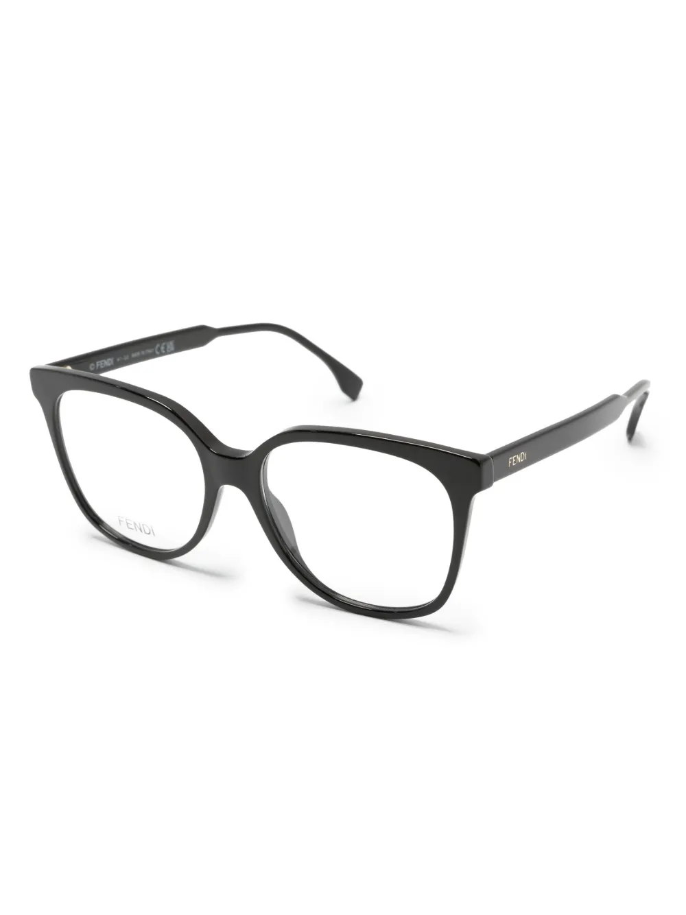 Fendi Eyewear Zonnebril met vierkant montuur - Zwart