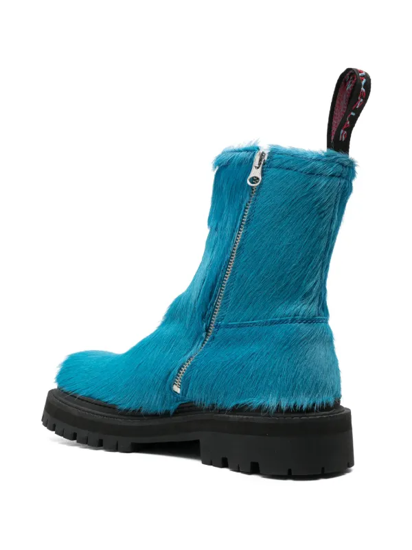 CamperLab Eki calf hair Ankle Boots Blue FARFETCH UK