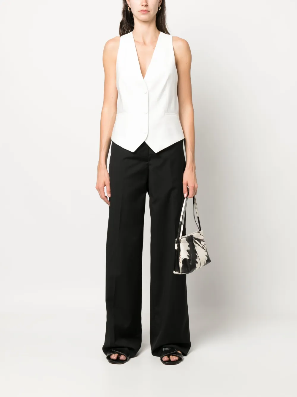 Federica Tosi Gilet met V-hals - Wit