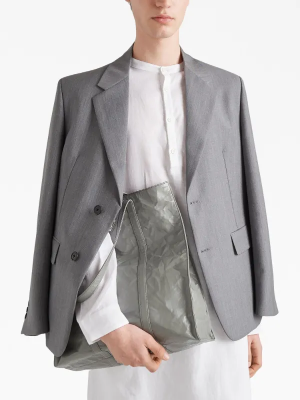 ジャケット PRADA SS24 Grey mohair blend blazer (P544OHSOOO13NH F073X) Prada single-breasted mohair-wool Blazer | Grey | FARFETCH CY