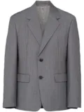 Prada single-breasted mohair-wool blazer - Grey