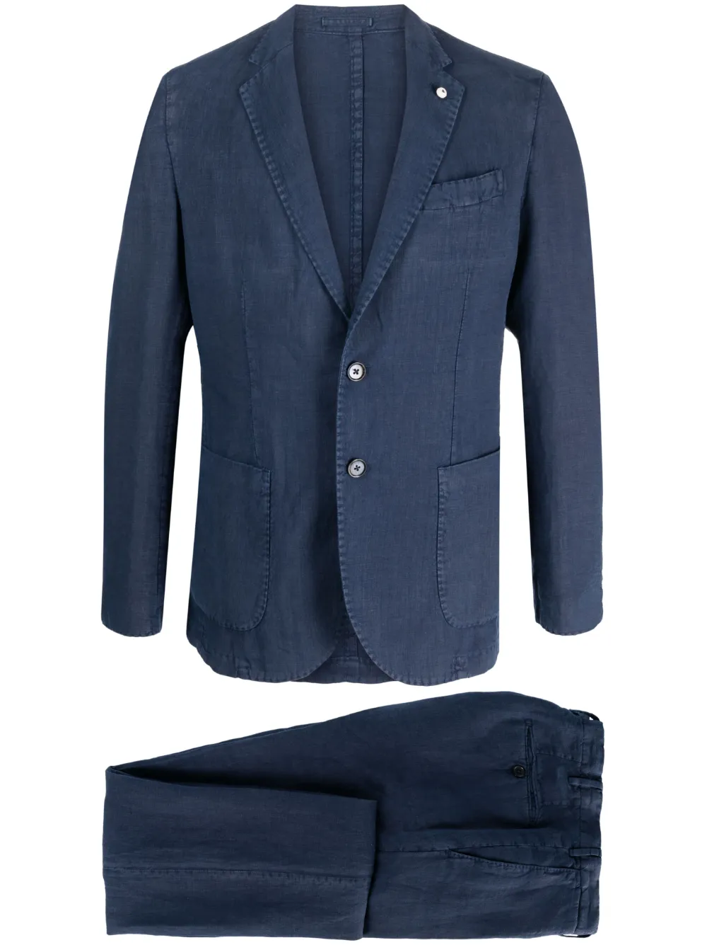 LUIGI BIANCHI MANTOVA single-breasted linen suit