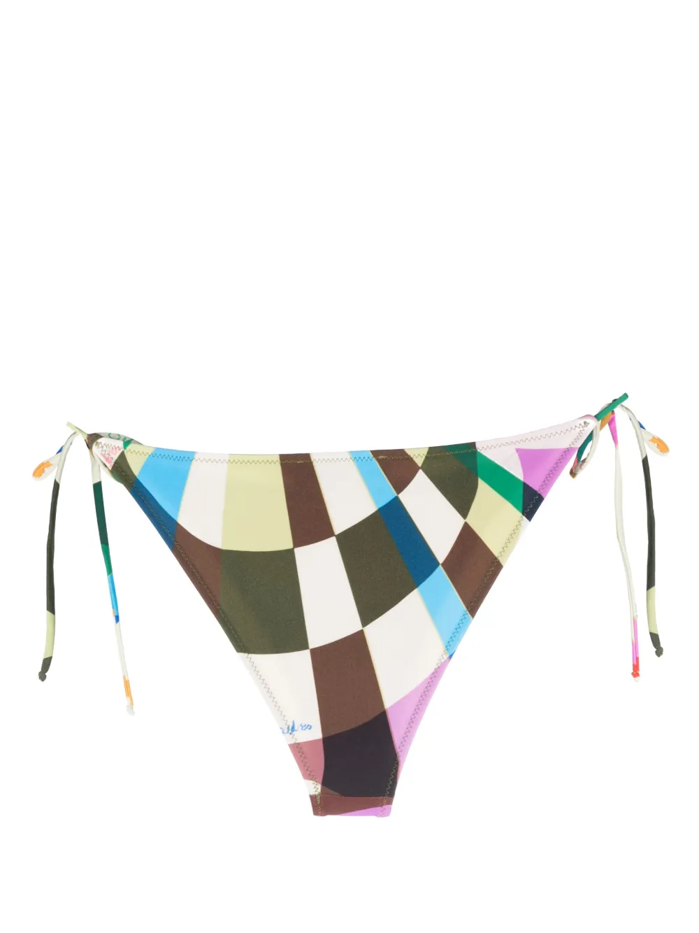 SIEDRES geometric-print bikini bottoms - Groen