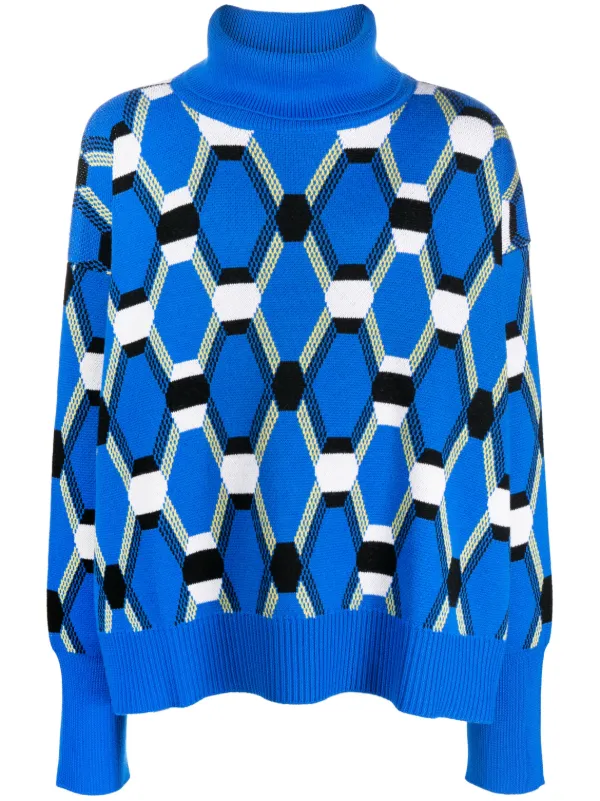 Random Identities abstract print Wool Jumper Farfetch