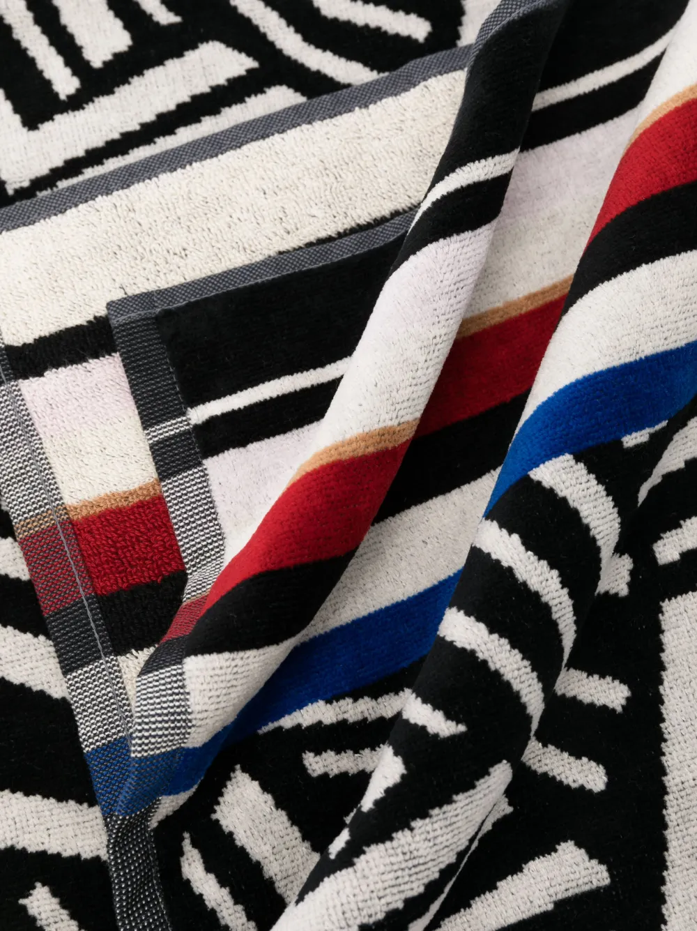 Missoni Home Calista printed cotton beach towel - Zwart
