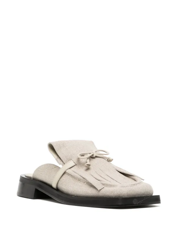 Linen mules hot sale