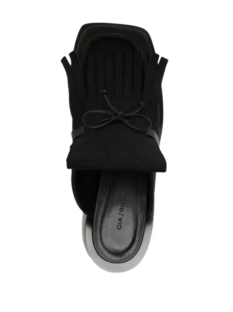 GIABORGHINI GIA/RHW Rosie 40 linen mules ROSIE40 - 3