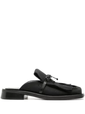 GIABORGHINI GIA RHW Rosie 40 Linen Mules Farfetch