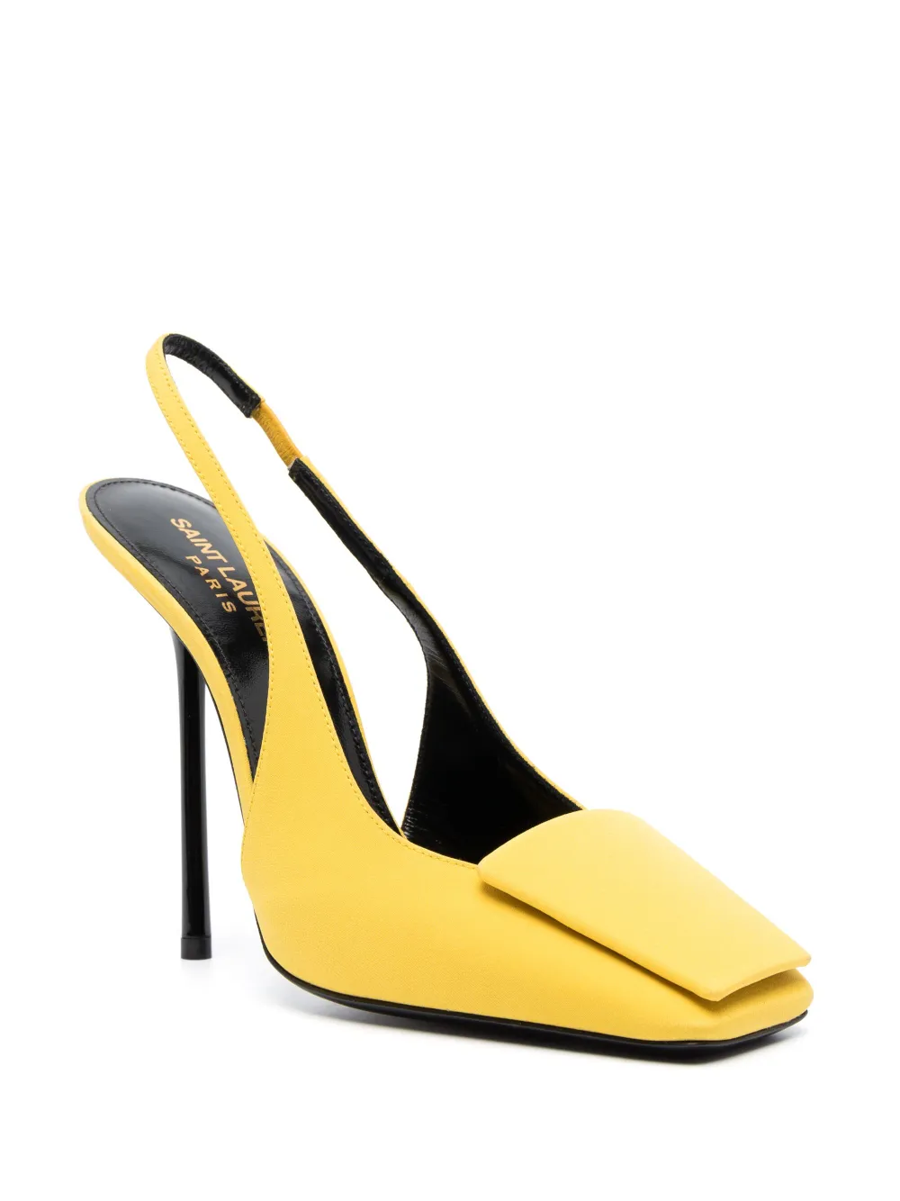 Saint Laurent Pre-Owned George slingback pumps - Geel