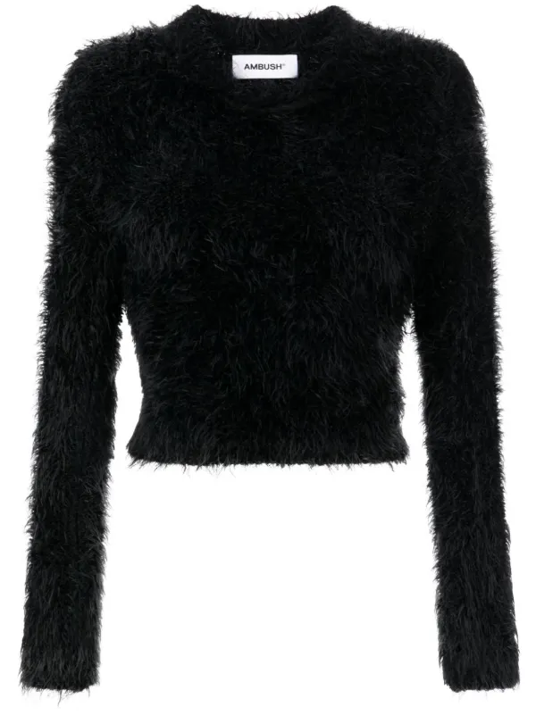Fur sleeve jumper cheap