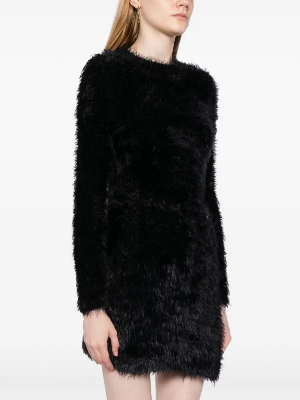 Fur sleeve jumper dress store