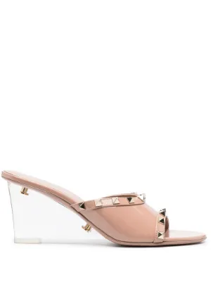 Rockstud sale leather mules