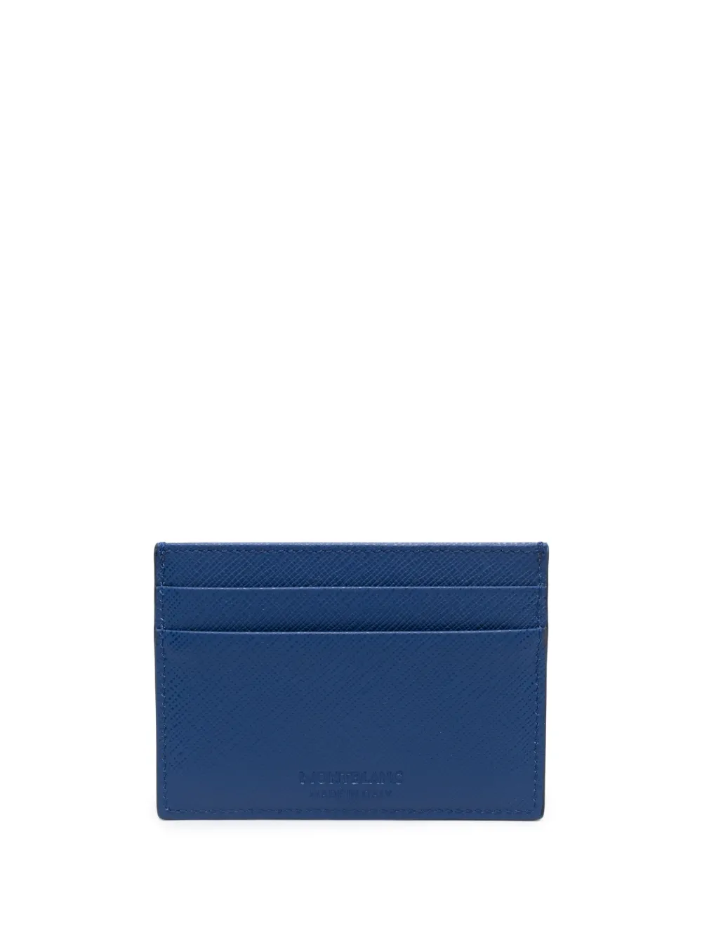 Montblanc logo-plaque leather cardholder - Blauw