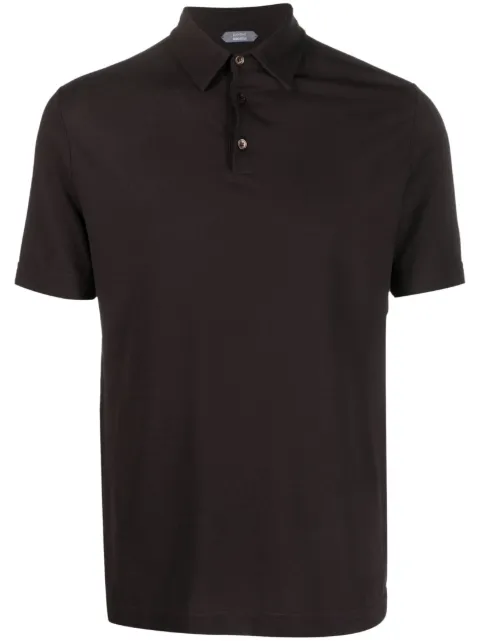 Zanone polo en coton à manches courtes
