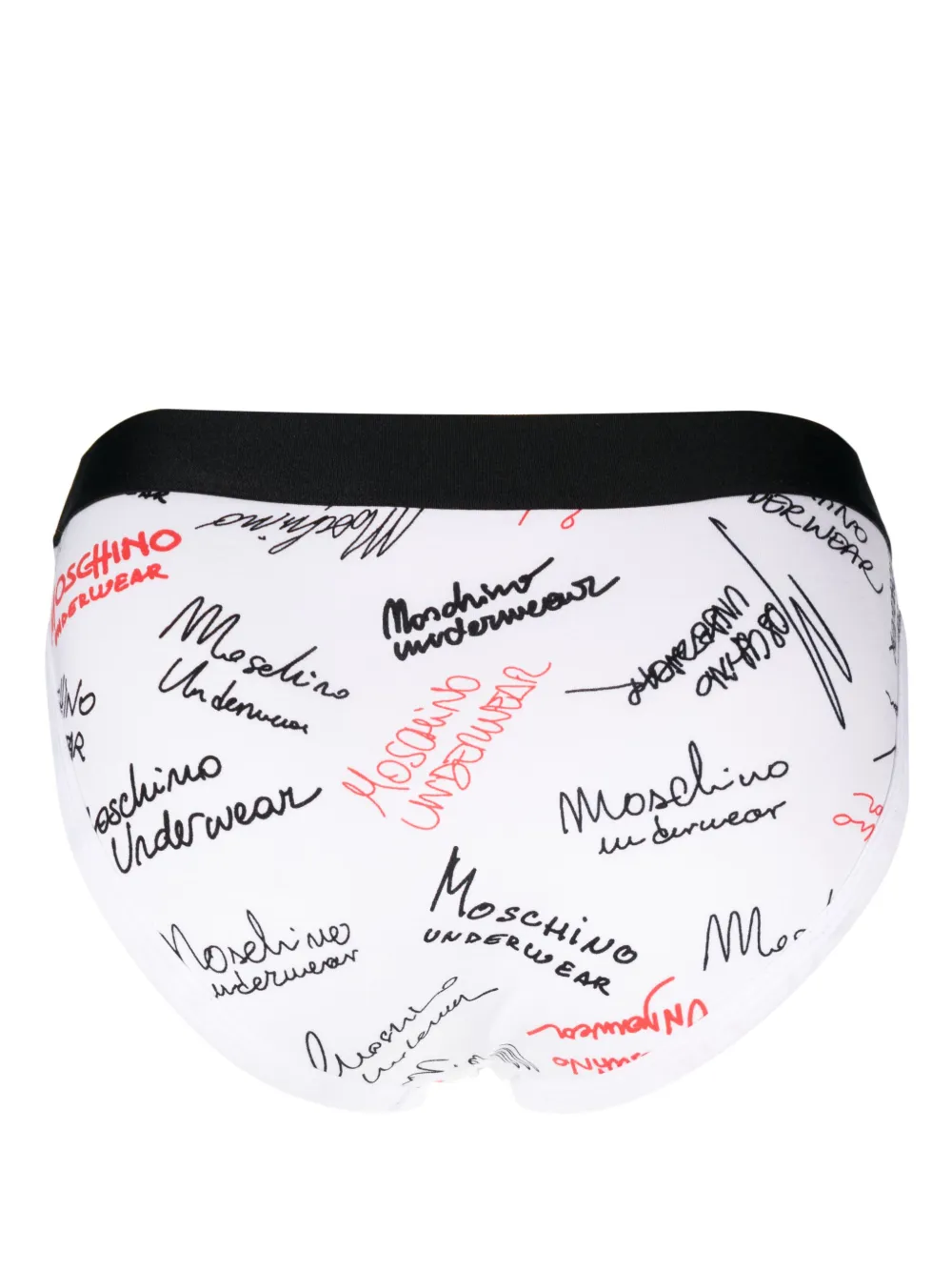 Moschino Slip met logoprint - Wit