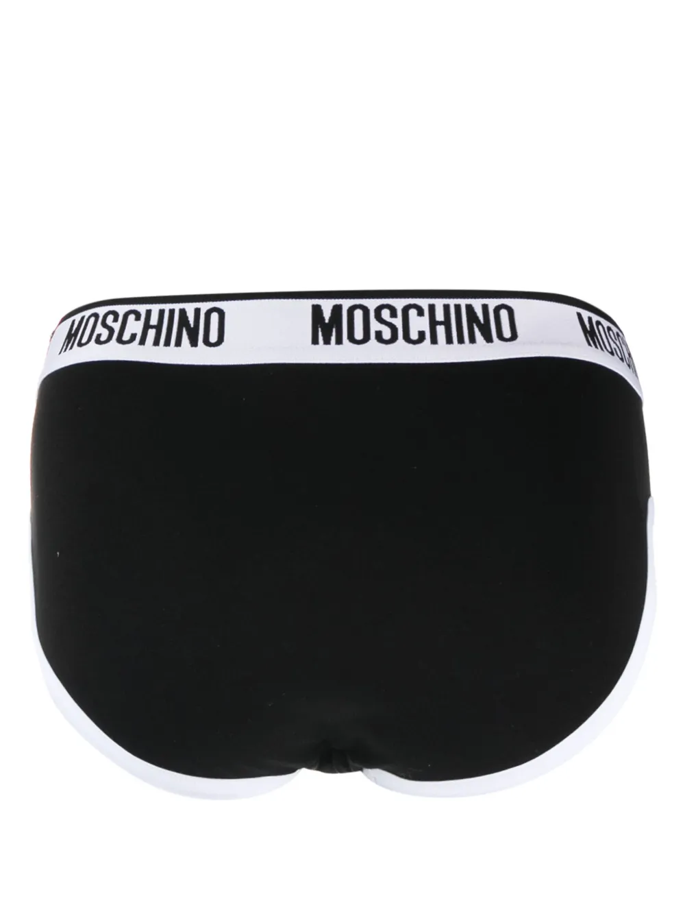 Moschino logo-waistband jersey briefs - Zwart