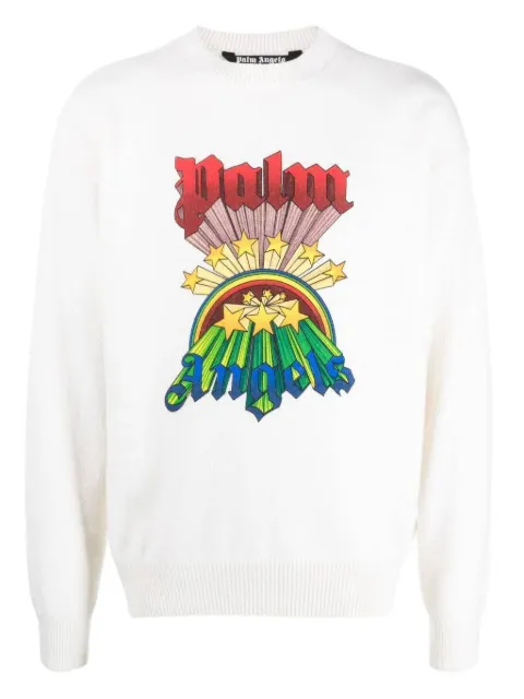 Palm Angels rainbow logo-print  jumper