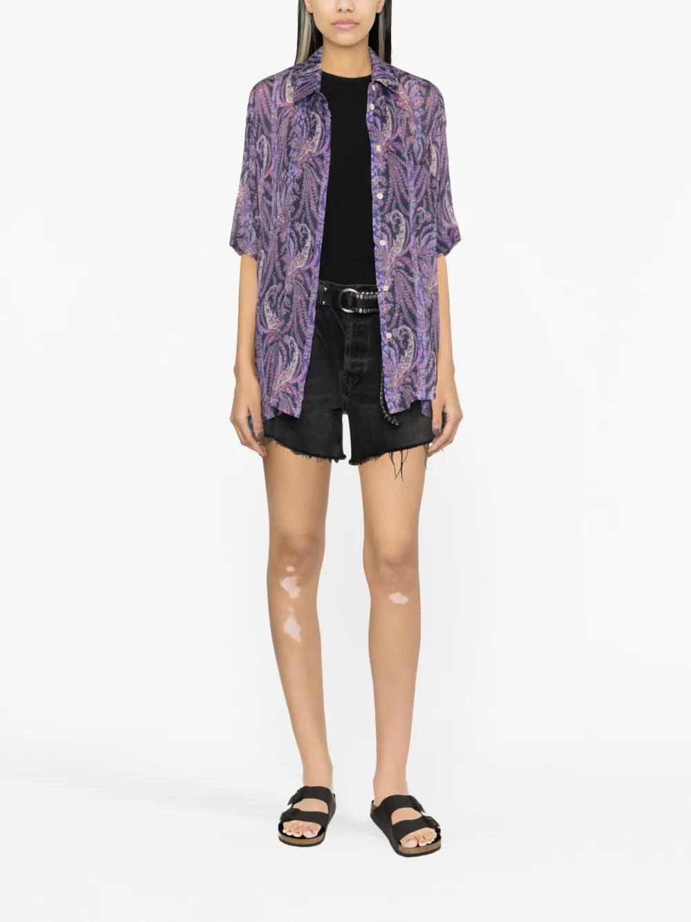 ISABEL MARANT Blouse met paisley-print - Paars