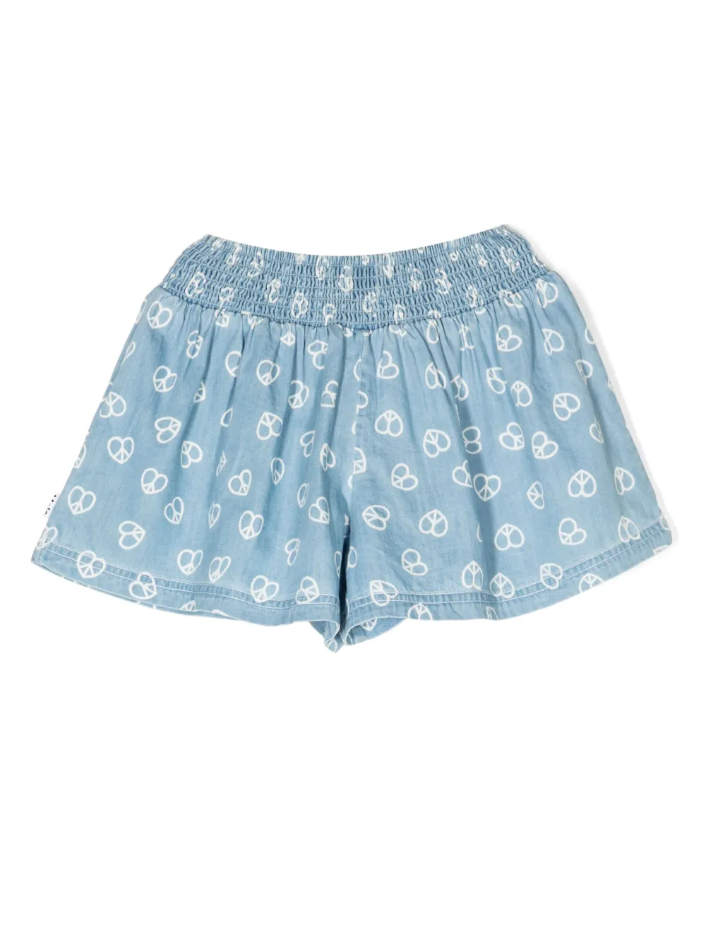 Molo heart-print cotton shorts - Blauw