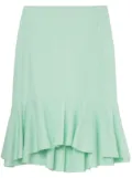 We11done ruffle-detailing asymmetric skirt - Green
