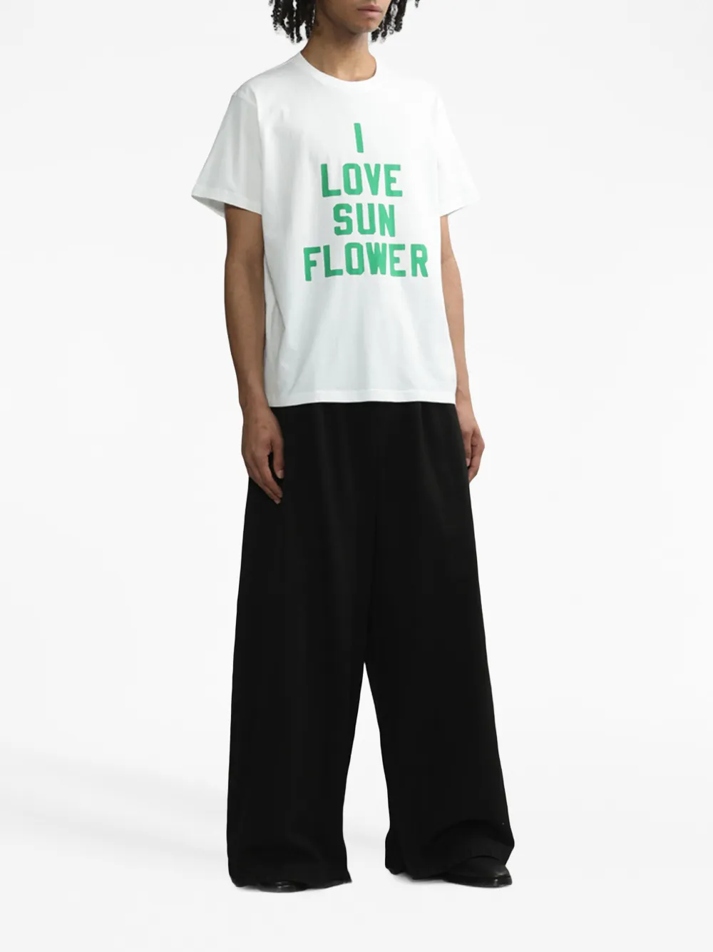 Sunflower graphic-print cotton T-Shirt - Wit