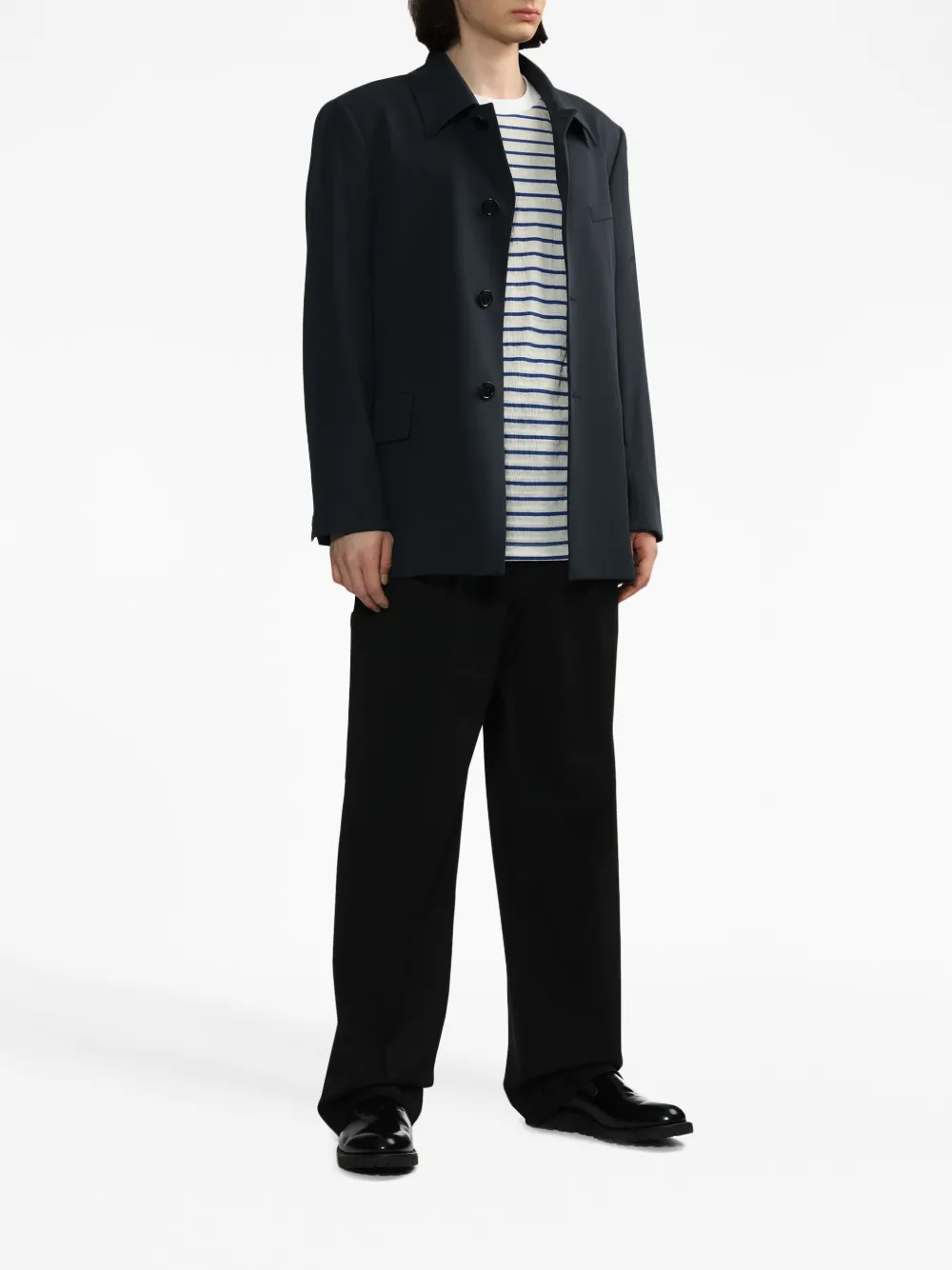 Rhude stripe-print long-sleeve top - Wit