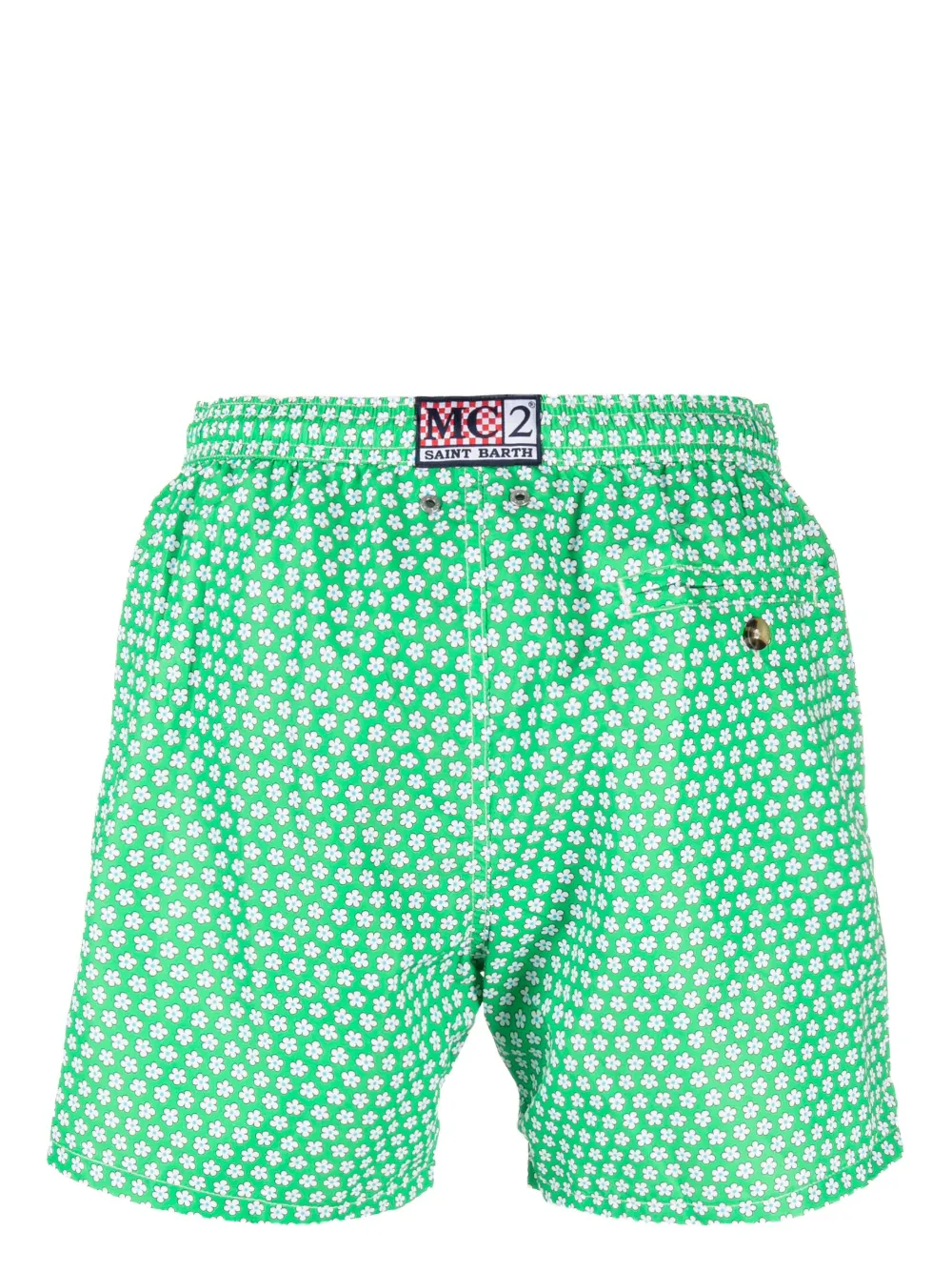 MC2 Saint Barth floral-print swim shorts - Groen