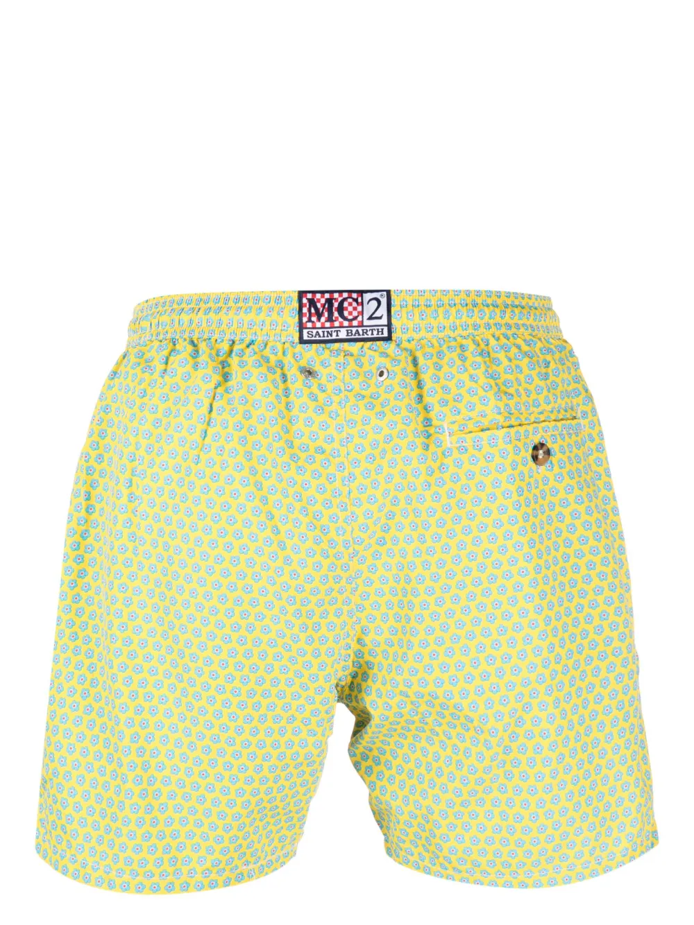 MC2 Saint Barth floral-print swim shorts - Geel