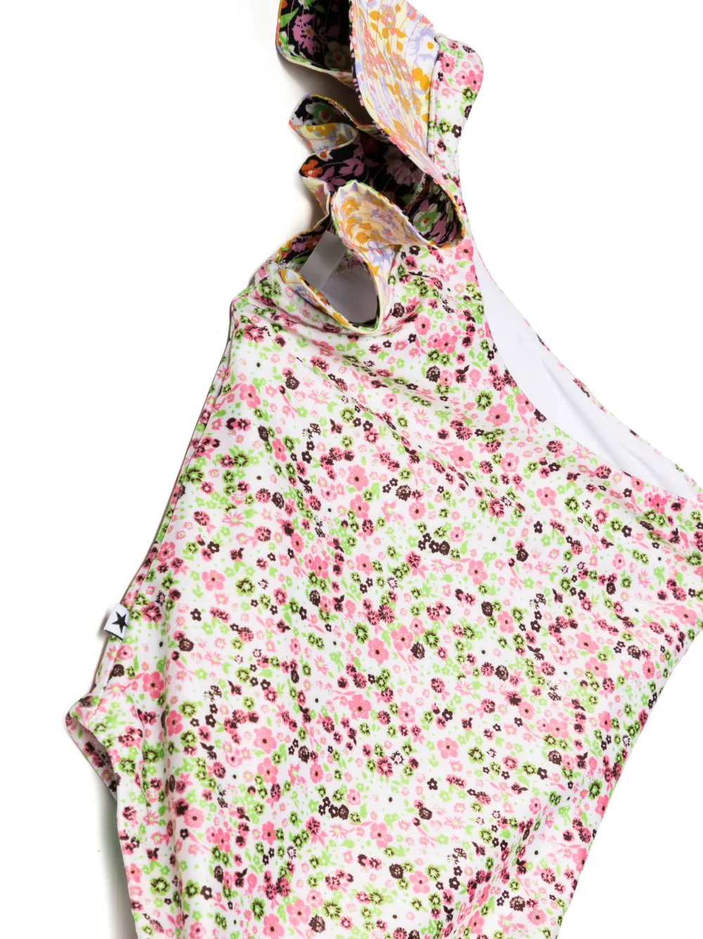 Molo one-shoulder floral-print swimsuit - Roze