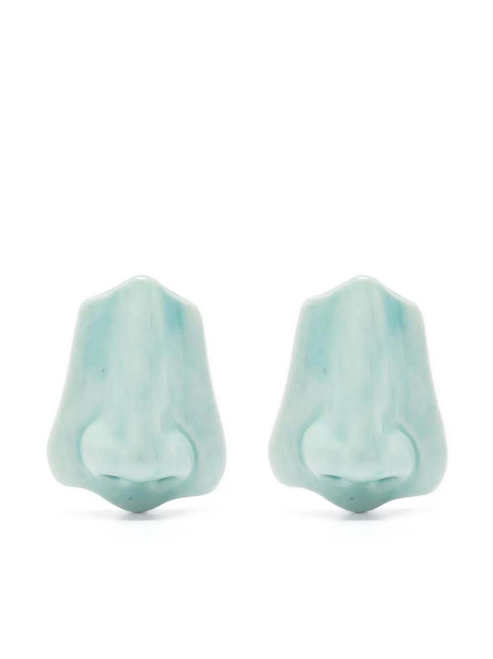 Andres Gallardo Nose porcelain earrings
