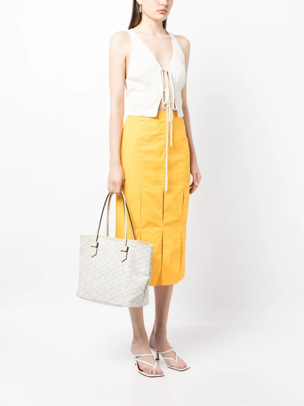 Moreau Saint Tropez medium shopper - Wit