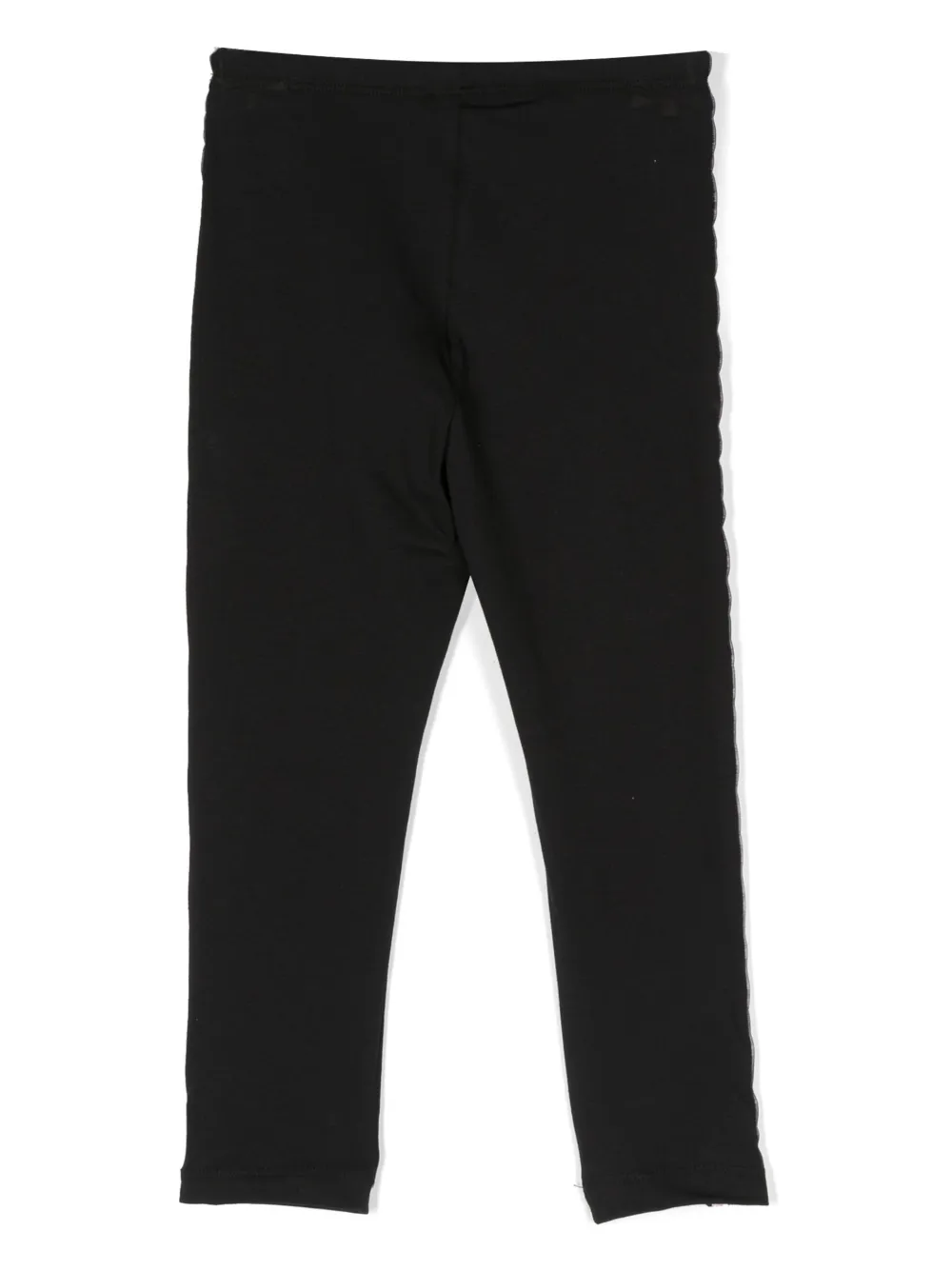 Shop Chiara Ferragni Logo-embellished Stretch-cotton Leggings In Black