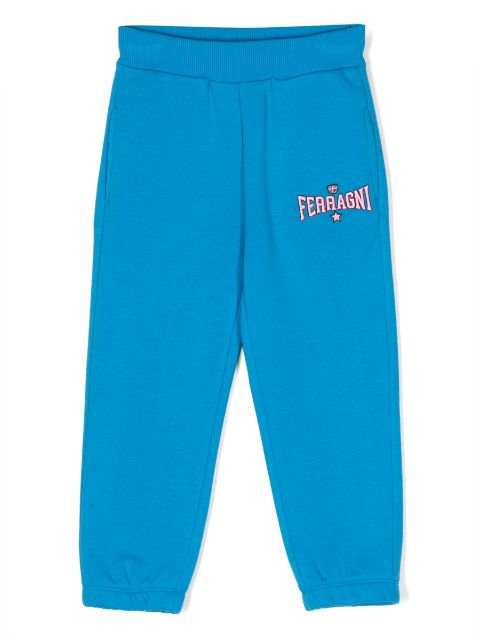 Chiara Ferragni Kids logo-print cotton track pants