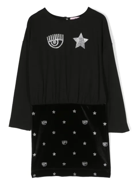 Chiara Ferragni Kids - Eyelike logo-print dress