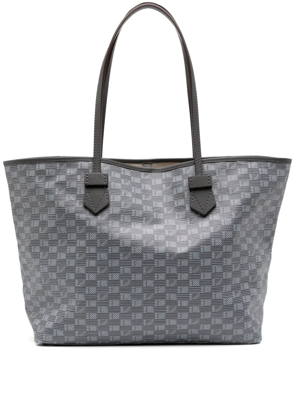 Moreau Saint Tropez Leather Tote Bag In Grey