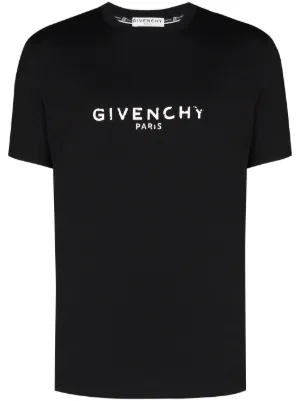 ア*ヒ様 GIVENCHY ブラック Tシャツ T-shirt in cotton with GIVENCHY Stamp print in - black