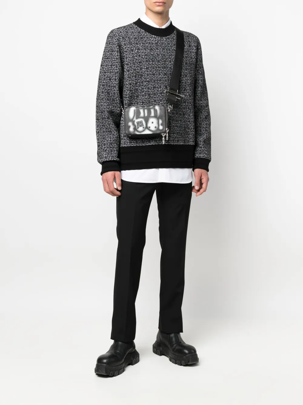 Givenchy 4G print crew-neck jumper - Zwart