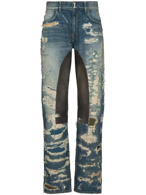 Givenchy jeans rectos con efecto envejecido